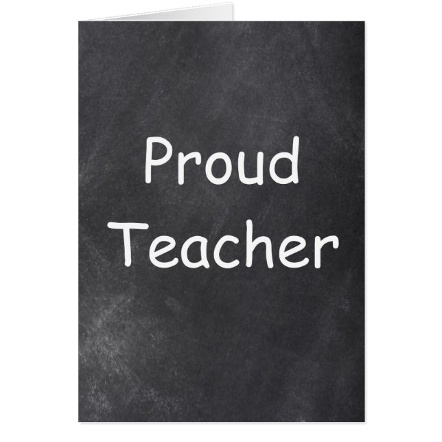 Proud Teacher Chalkboard Design (Front)