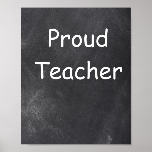 Proud Teacher Chalkboard Design Class Decoration (Front)