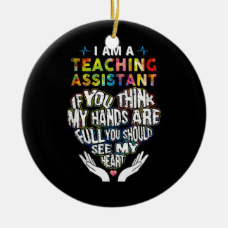 Proud Teaching Assistant Ceramic Ornament