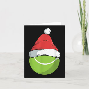 Proud Tennis Santa Hat Christmas Smash Badminton Card