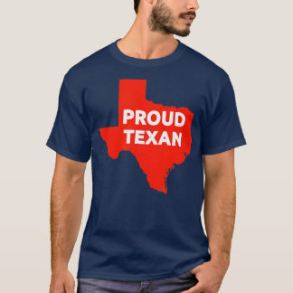 Proud Texan Red Texas State Pride T-Shirt