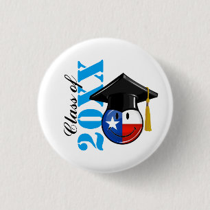 Proud Texas Graduate Smiling Flag 3 Cm Round Badge