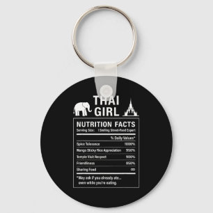 Proud thai girl funny thailand  key ring