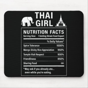 Proud Thai Girl Funny Thailand Mouse Pad