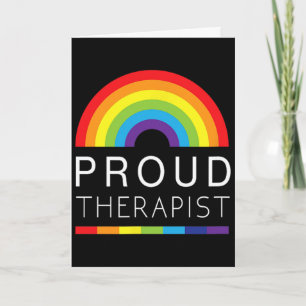 Proud Therapist - Lgbtq Pride Mental Health Profes Card