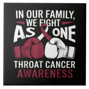 Proud Throat Cancer Survivor Inspirational Ceramic Tile