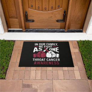 Proud Throat Cancer Survivor Inspirational Doormat