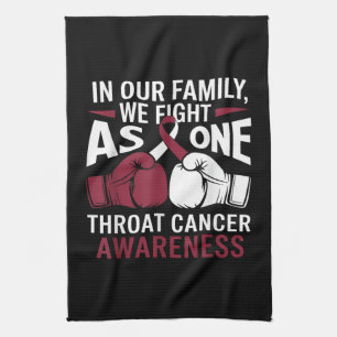 Proud Throat Cancer Survivor Inspirational Tea Towel