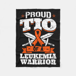 Proud Tio Of A Leukaemia Warrior Uncle Awareness Fleece Blanket