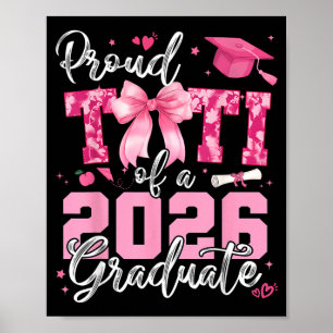 Proud Titi Of 2026 Graduate Senior Coquette Bow Poster