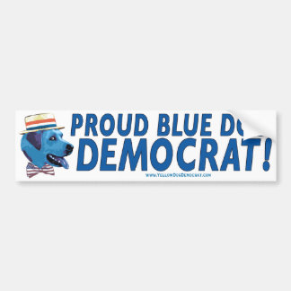 Proud To Be A Blue Dog Democrat Bumper Sticker 