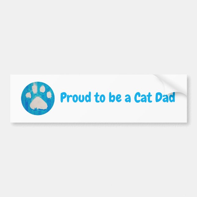 Proud to be a Cat Dad Bumper sticker (Front)