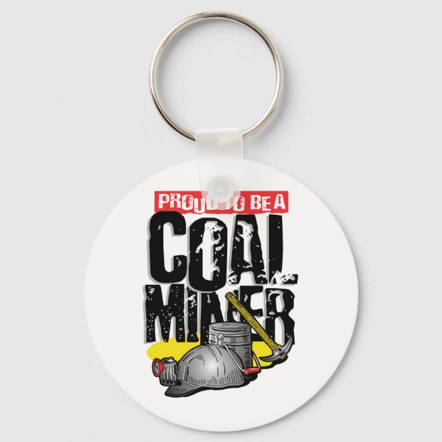 proud to be a coal miner key ring (Front)