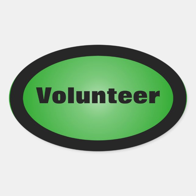Proud to be a Dedicated Volunteer Oval Sticker (Front)