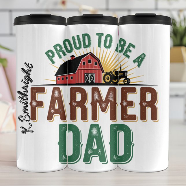 Proud to Be a Farmer Dad Thermal Tumbler (Creator Uploaded)