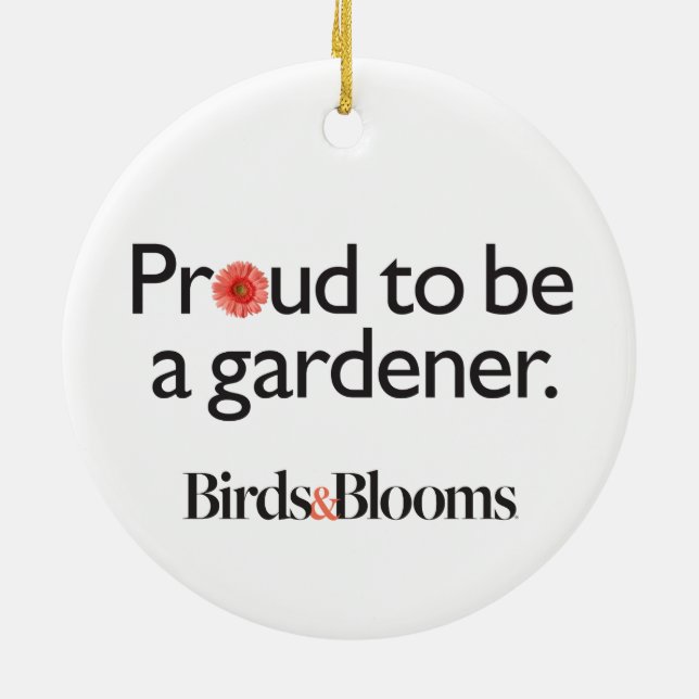 Proud to be a Gardener Ceramic Tree Decoration (Back)