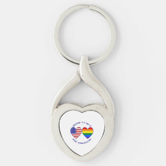 Proud to be a Gay American Key Ring