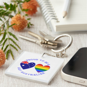 Proud to Be a Gay Australian Key Ring