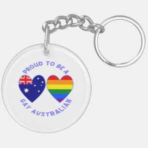 Proud to Be a Gay Australian Key Ring
