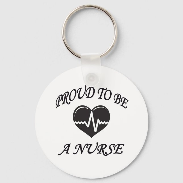 PROUD TO BE A NURSE KEY RING (Front)