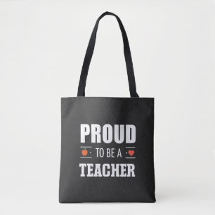 Proud to Be a Teacher – Creative Typography Tote Bag
