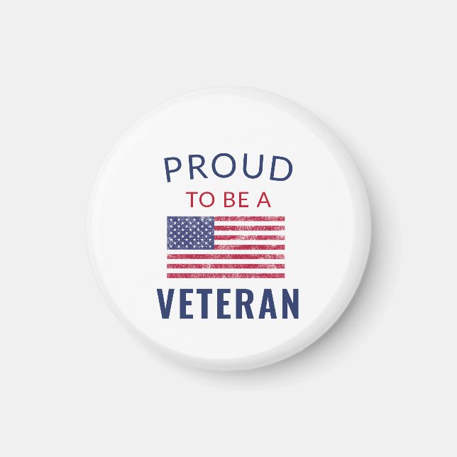Proud To Be A Veteran Magnet (Front)
