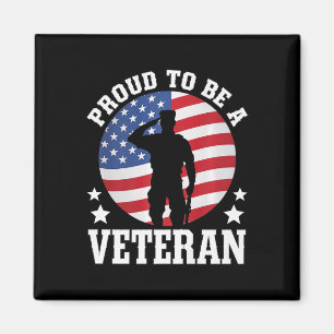 Proud To Be A Veteran Military Service Usa Magnet