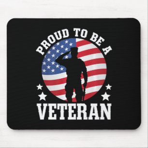 Proud To Be A Veteran Military Service Usa Mouse Pad