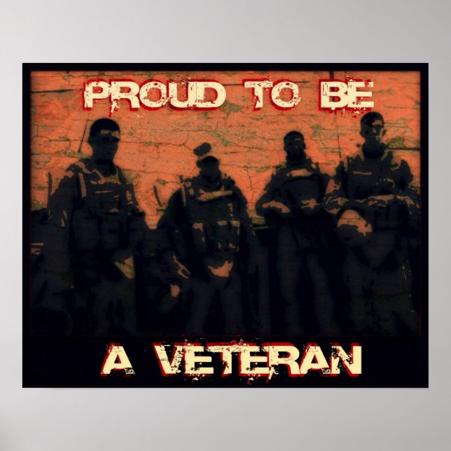 Proud to be a Veteran Poster (Front)