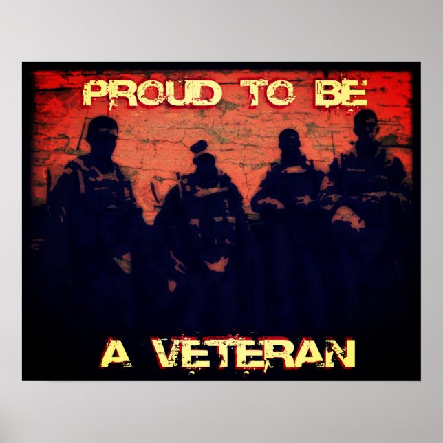 Proud to be a Veteran Poster (Front)
