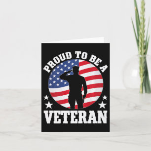 Proud To Be A Veteran Usa Military Service Patriot Card