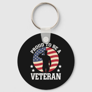 Proud To Be A Veteran Usa Soldiers Military Patrio Key Ring