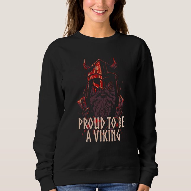 Proud To Be A Viking Norwegian Patriotic Norway Pa Sweatshirt (Front)