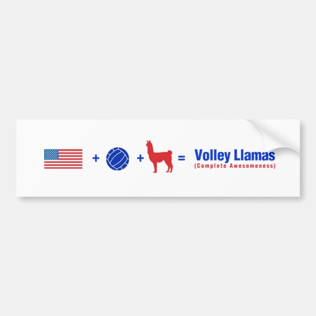 Proud to be a Volley Llama Bumper Sticker (Front)