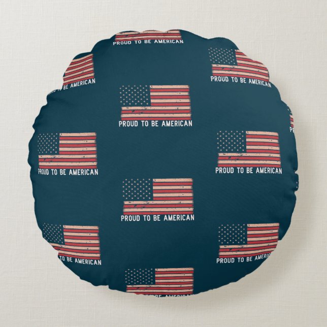 Proud to be American Round Cushion (Front)