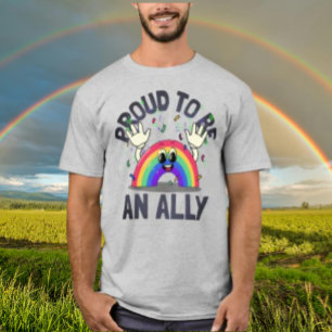 Proud To Be An Ally Rainbow T-Shirt