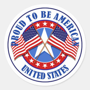 Proud To Be An American Classic Round Sticker