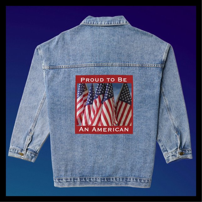 Proud to Be An American Flags Red White Blue Denim Jacket (Creator Uploaded)