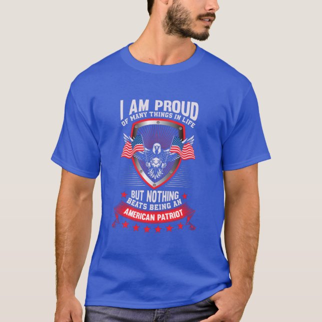 Proud to be An American Patriot Mens  T-Shirt (Front)