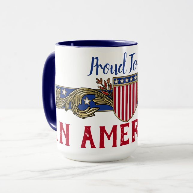 Proud To Be An American Personalised Mug (Front Left)