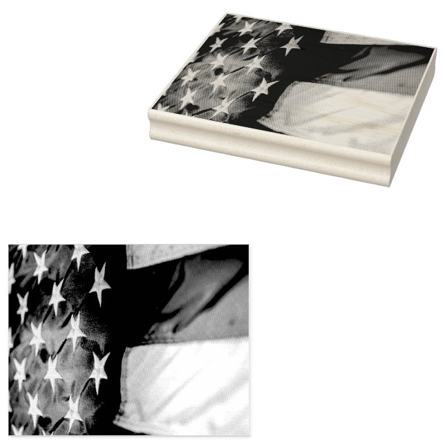 Proud to be an American Rubber Stamp (Stamped)