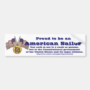 Proud to be an American Sailor Bumper Sticker