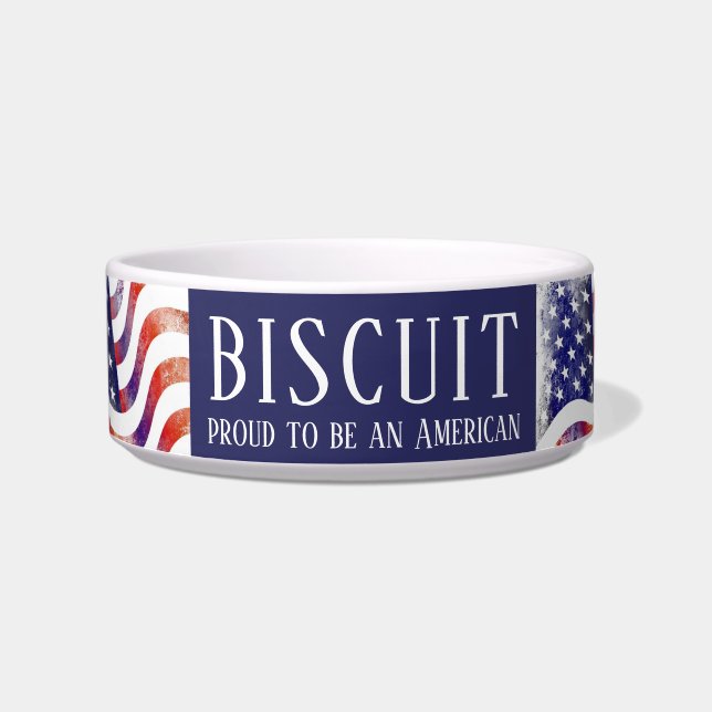 Proud to be an American USA American Flag Bowl (Front)