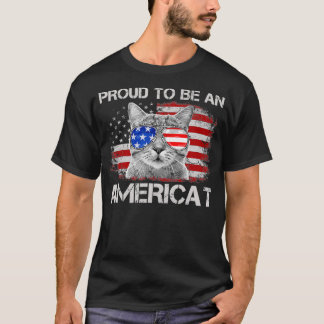 Proud To Be An Americat Vintage American Flag 4th  T-Shirt