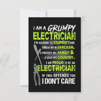 Proud to be an Electrician Card