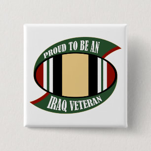 Proud To Be An Iraq Veteran 15 Cm Square Badge