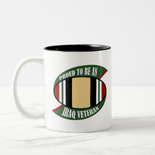 Proud To Be An Iraq Veteran Two-Tone Coffee Mug