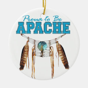 Proud to be Apache Ceramic Tree Decoration