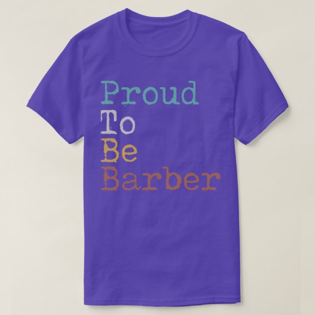 Proud To Be Barber T-Shirt (Design Front)
