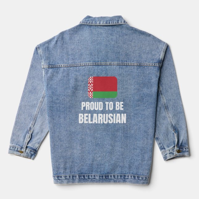 Proud to be Belarusian Denim Jacket (Back)